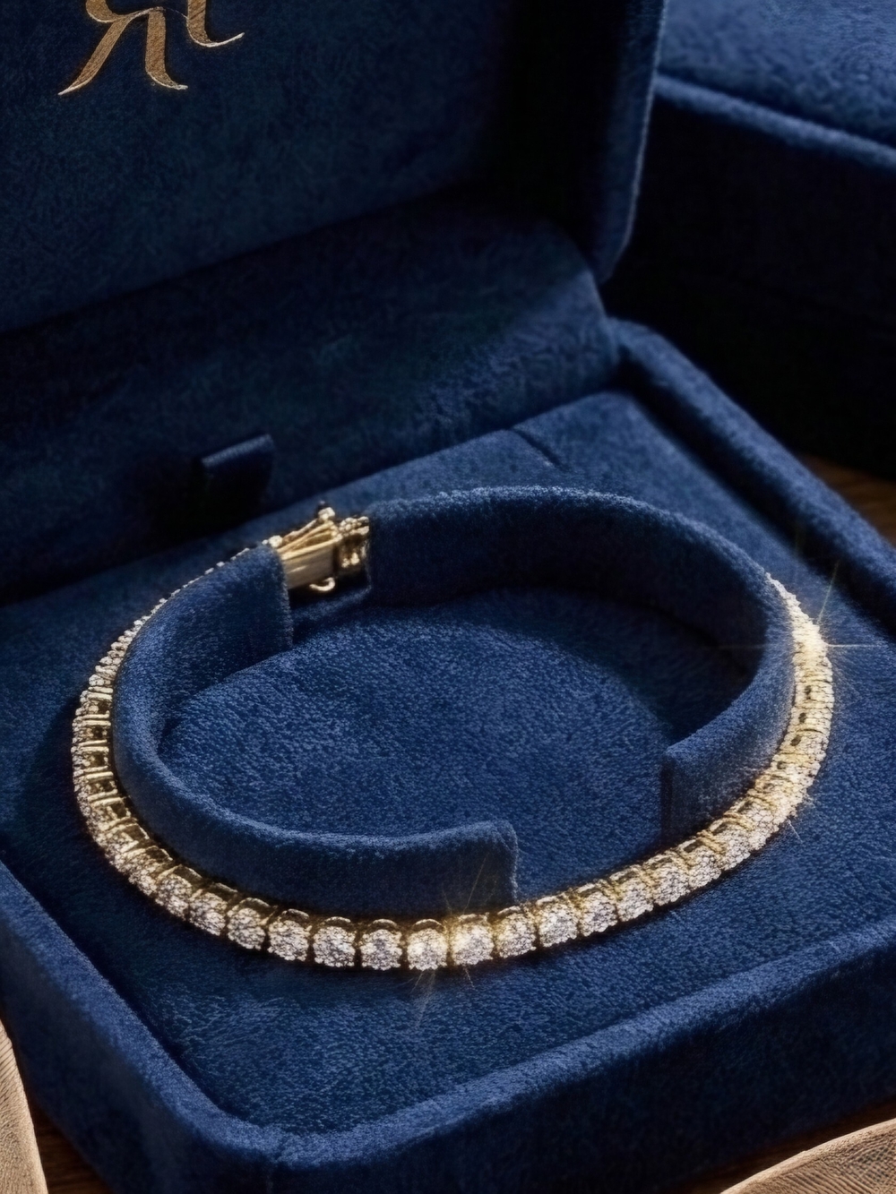 Moissanite 5.5 CTW Gold Tennis Bracelet